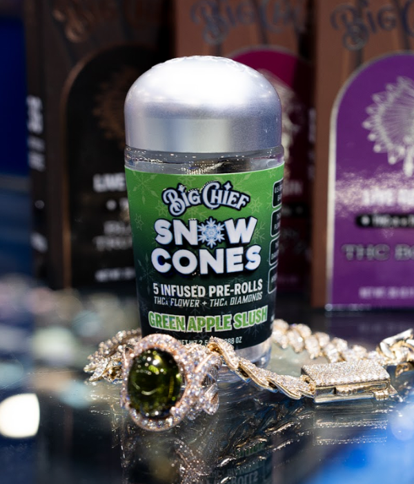 Green Apple – Snow Cone 5-Pack Infused Pre-Rolls